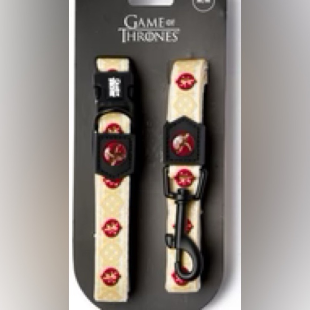 Game of Thrones Dog Collar and Leash.Size small